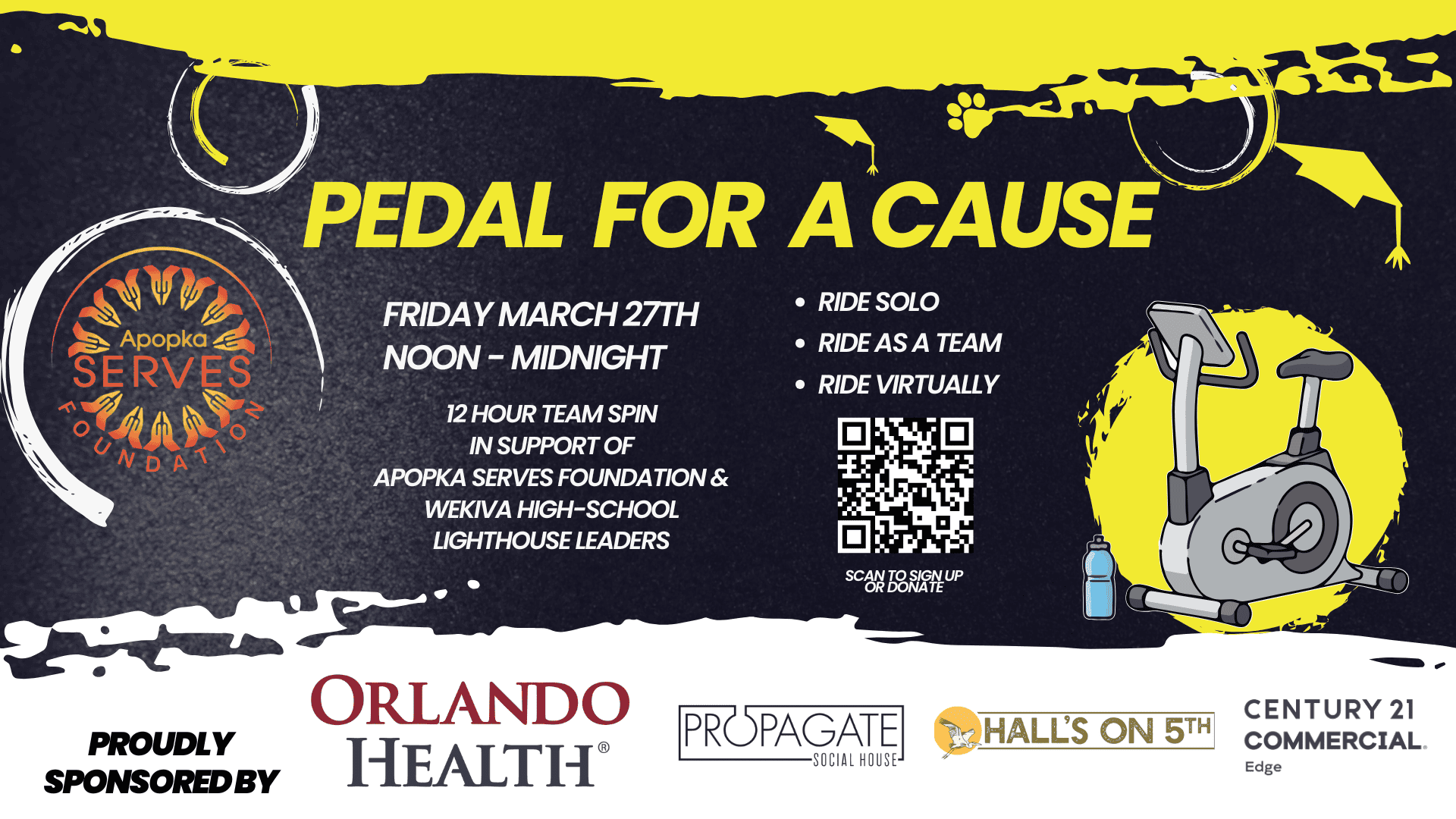 Support community health through cycling events organized by Apopka Serves Foundation, raising funds for local healthcare initiatives, family support, and youth programs.